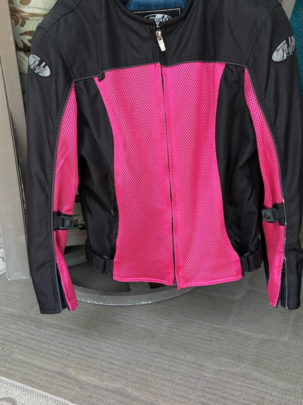 Joe Rocket Women's Black & Pink motorcycle Utility Jacket size Medium